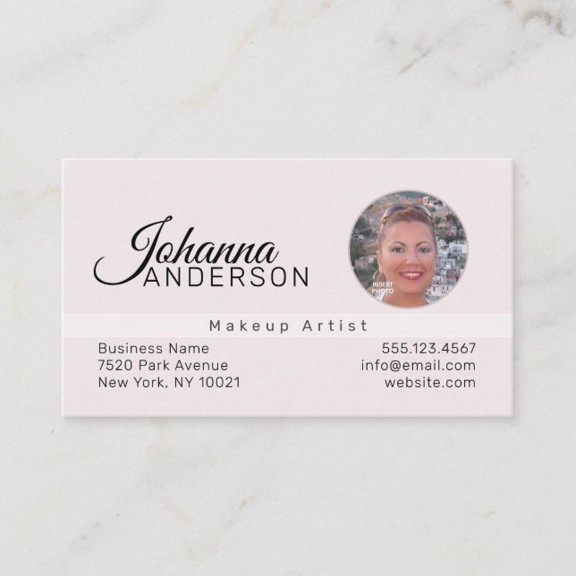 De Visita Tarjeta profesional (FOTO INSERT) UNISEX (Anverso)