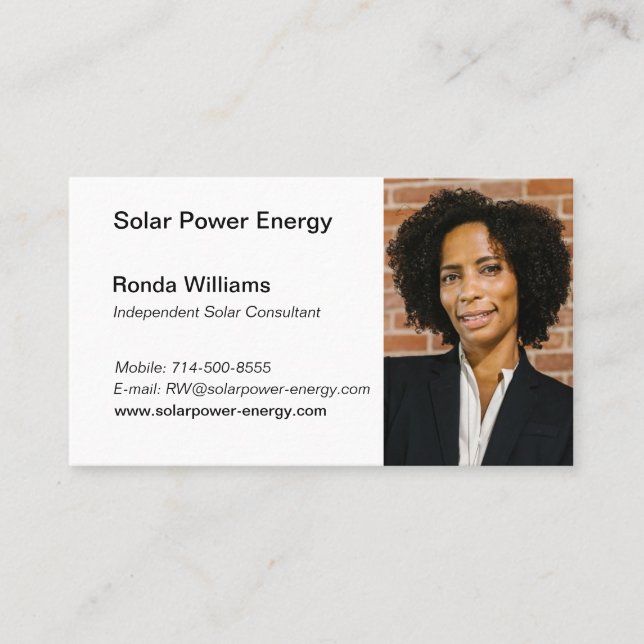 De Visita Tarjeta profesional HeadShot (Anverso)