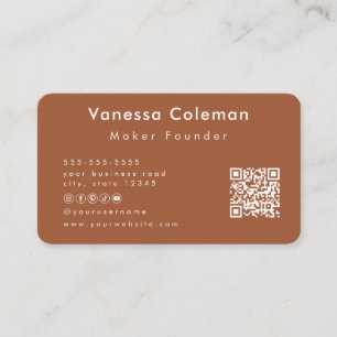 De Visita Tarjeta profesional Minimalista Terracotta