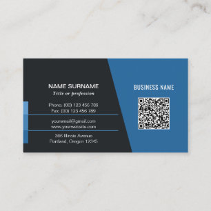 De Visita Tarjeta profesional moderna con código QR