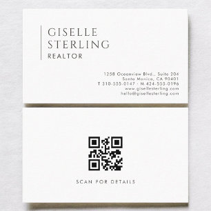De Visita Tarjeta profesional moderna simple con código QR p