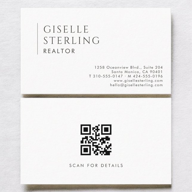 De Visita Tarjeta profesional moderna simple con código QR p (Subido por el creador)