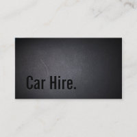 Tarjeta profesional para alquilar un coche negro