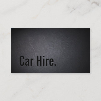 De Visita Tarjeta profesional para alquilar un coche negro