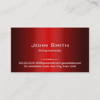 Tarjeta profesional para buceo Metalizado rojo