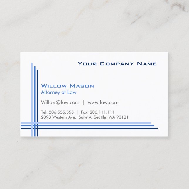 De Visita Tarjeta profesional simple con marco blanco (Anverso)