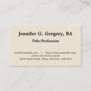 De Visita Tarjeta profesional simple y sencilla