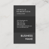 Tarjeta profesional vertical Gris con estilo