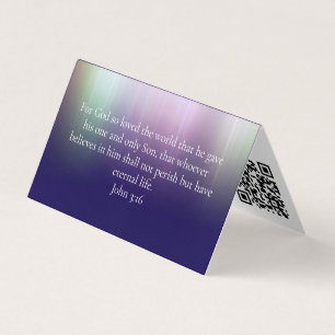 De Visita Tarjeta QR moderna personalizada John 3:16 Iglesia