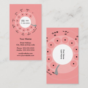 De Visita Tarjeta retra del negocio/del perfil del rosa del