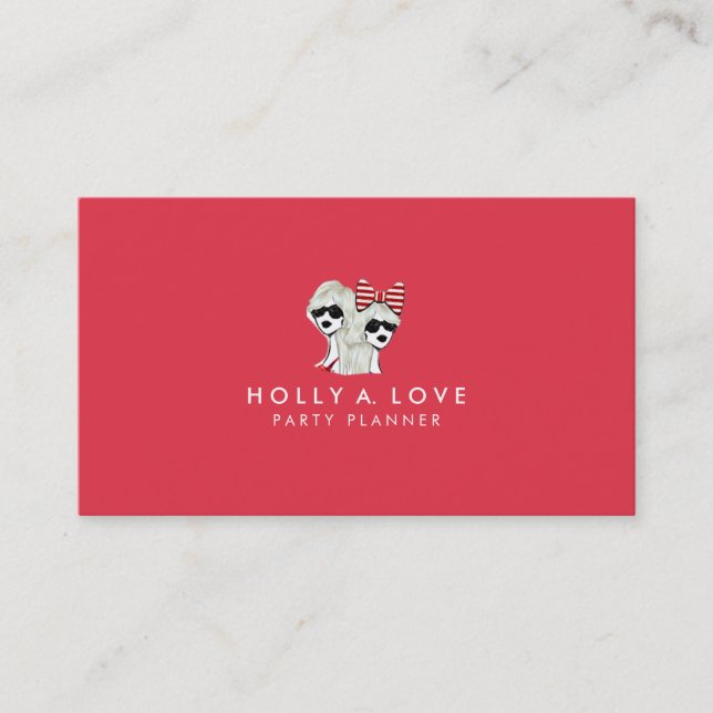 DE VISITA TARJETA ROJA | BOLD PERO SIMPLE | PERSONALIZABLE (Anverso)