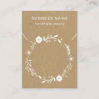 Tarjeta Rustic Floral Wreath Kraft