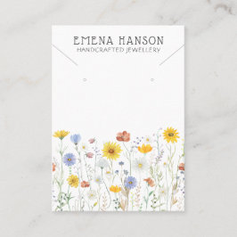 De Visita Tarjeta Rustic Wildflowers Necklace JewelDisplay