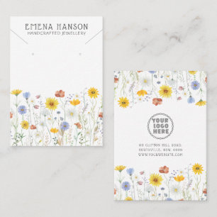 De Visita Tarjeta Rustic Wildflowers Necklace JewelDisplay