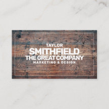 Tarjeta Rustic Wood Professional