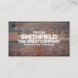 De Visita Tarjeta Rustic Wood Professional