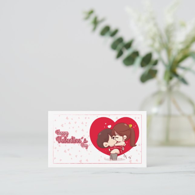 De Visita Tarjeta San Valentín  (Anverso de pie)