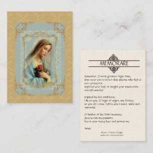 De Visita Tarjeta santa el nuestra señora con damasco del