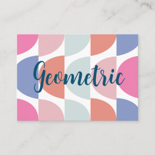 De Visita Tarjeta Semicírculo Geométrico Colorido diseñada p