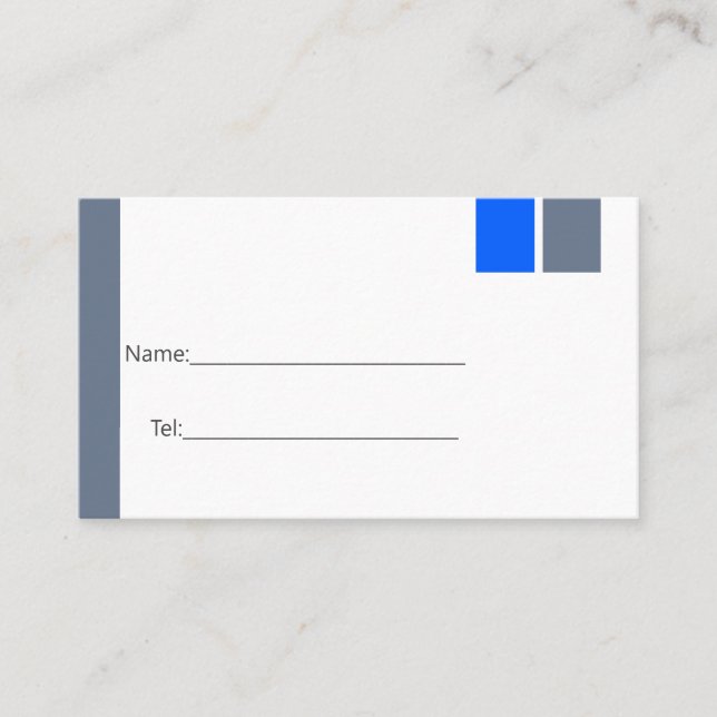 De Visita tarjeta simple (Anverso)