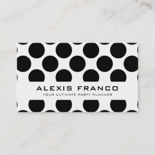 De Visita TARJETA SIMPLE negrita lindo polka puntos blanco n