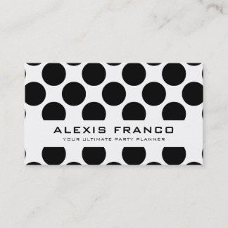 De Visita TARJETA SIMPLE negrita lindo polka puntos blanco n
