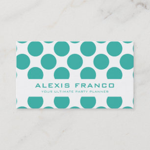 De Visita TARJETA SIMPLE negrita lindo polka puntos jade ver