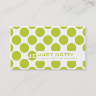 De Visita TARJETA SIMPLE polka negrita puntos verde lima