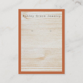 De Visita Tarjeta simple Terra Cotta Brown Wood Earl Display