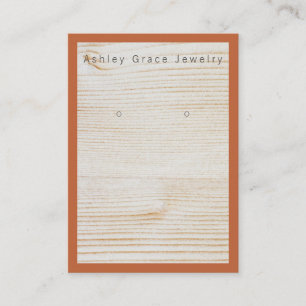 De Visita Tarjeta simple Terra Cotta Brown Wood Earl Display