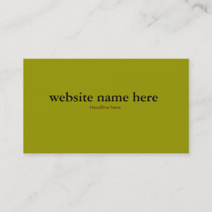 De Visita Tarjeta simple verde oliva del color verde