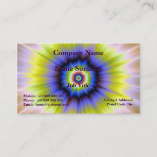 De Visita Tarjeta Super Nova en azul y amarillo