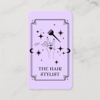 De Visita Tarjeta Tarot Hair Stylist Celestial Business Card