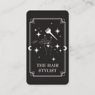 De Visita Tarjeta Tarot Hair Stylist Celestial Business Card