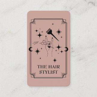 De Visita Tarjeta Tarot Hair Stylist Celestial Business Card