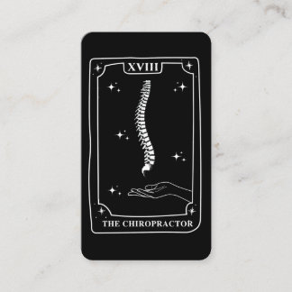 De Visita Tarjeta Tarot mística Quiropráctico blanco y negro