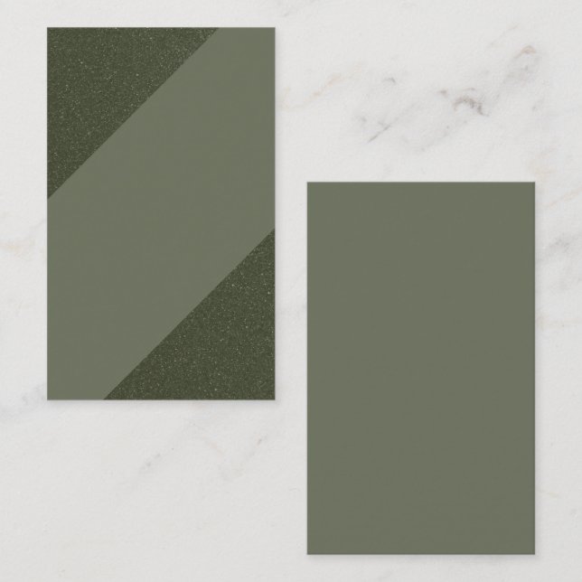 De Visita Tarjeta Verde Diagonal Moss - Personalizable (Anverso / Reverso)