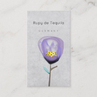 De Visita Tarjeta Vertical Flor Morada