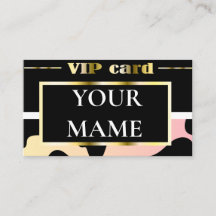 Tarjeta vip negra con oro