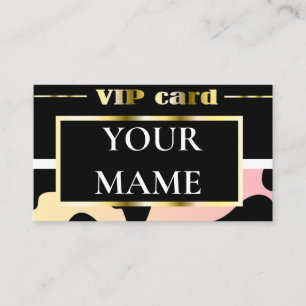 De Visita Tarjeta vip negra con oro