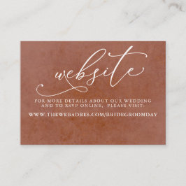 De Visita Tarjeta web del Boda del desierto floral tropical