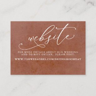 De Visita Tarjeta web del Boda del desierto floral tropical