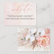 Tarjeta web del Boda del desierto floral tropical