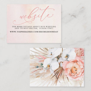 De Visita Tarjeta web del Boda del desierto floral tropical