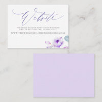 Tarjeta web Dusty Purple Floral Boda