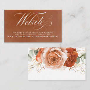 De Visita Tarjeta web Terracotta Floral Boda