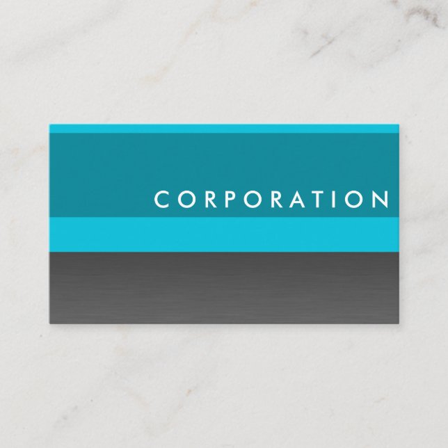 De Visita Titanio y tarjeta profesional turquesa (Anverso)