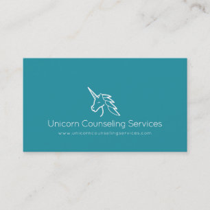 De Visita Unicornio que aconseja servicios o la tarjeta del
