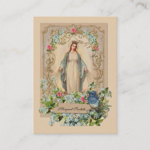 De Visita Virgen María Católica Funeral Memorial Tarjeta San