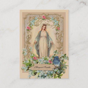 De Visita Virgen María Católica Funeral Memorial Tarjeta San